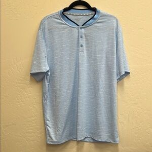 Prince Light Blue Casual Button Down Shirt